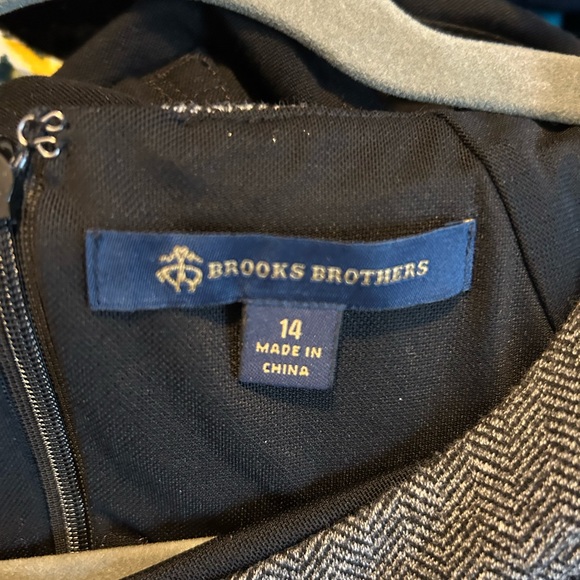 Brooks Brothers herringbone grey dress size 14 - Picture 3 of 5